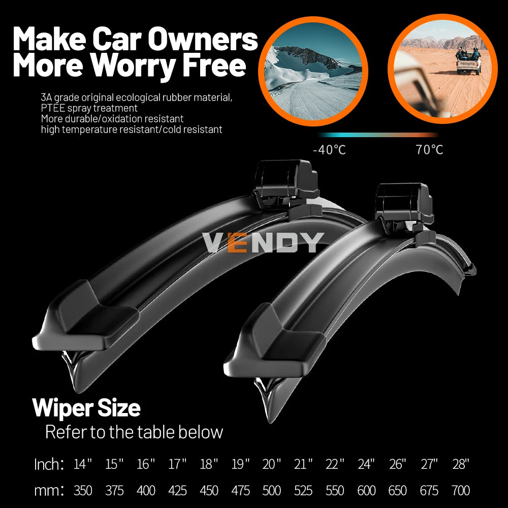 2PCS Front Windshield Wiper Blades for Dodge Ram 1500 2500 3500 02-18 - image 5