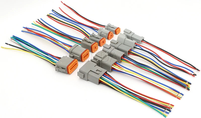 DT Waterproof Wire Connector with 15cm Leads, 2 to 12 Pin
