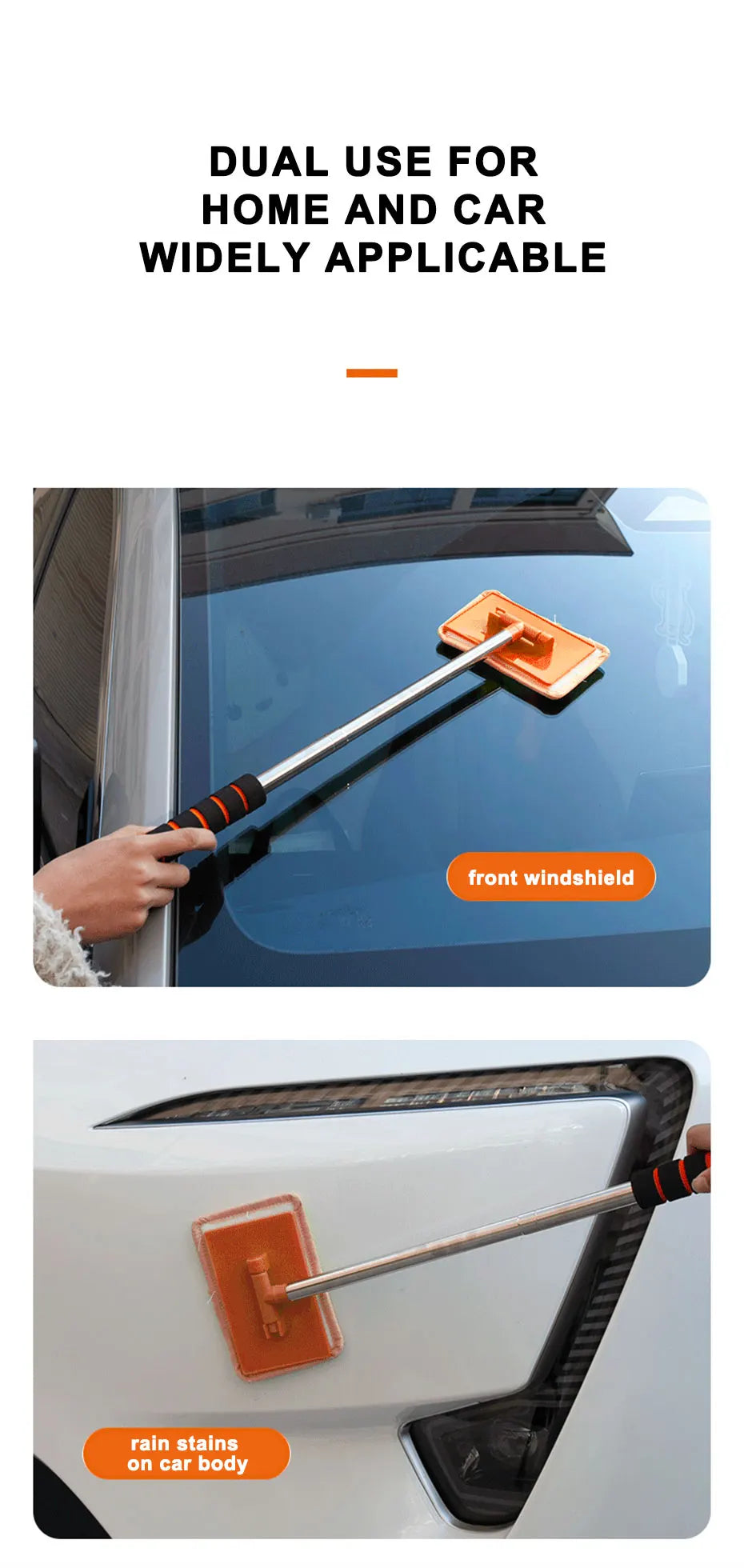 Extendable Microfiber Windshield Cleaning Brush