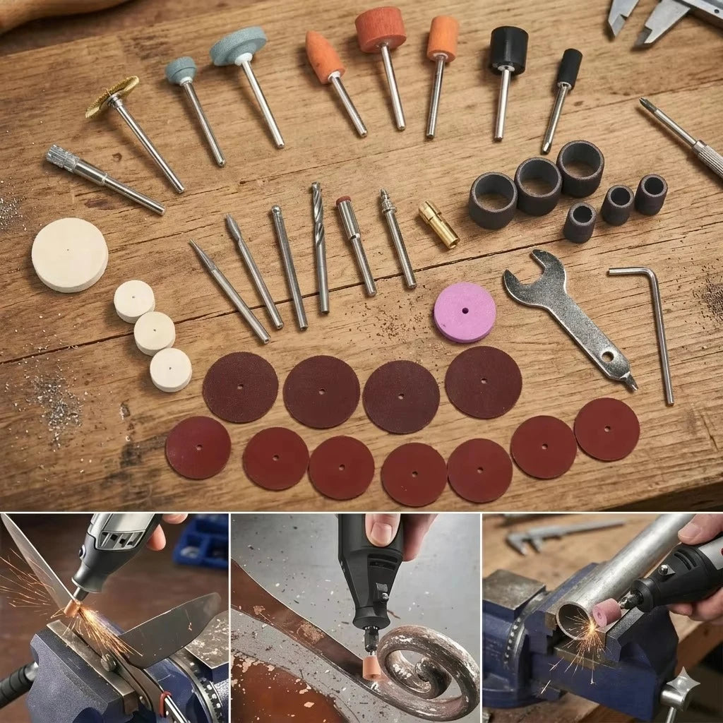 40pcs Mini Electric Drill Multi Rotary Tool Accessories Grinding Polishing Kits Grinder Head For Sanding Grinding Polishing