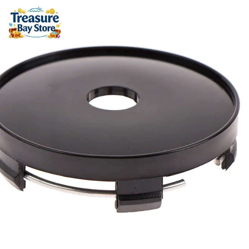 4-Piece Black ABS Plastic 60mm Wheel Center Hubcaps for Cars - image 3