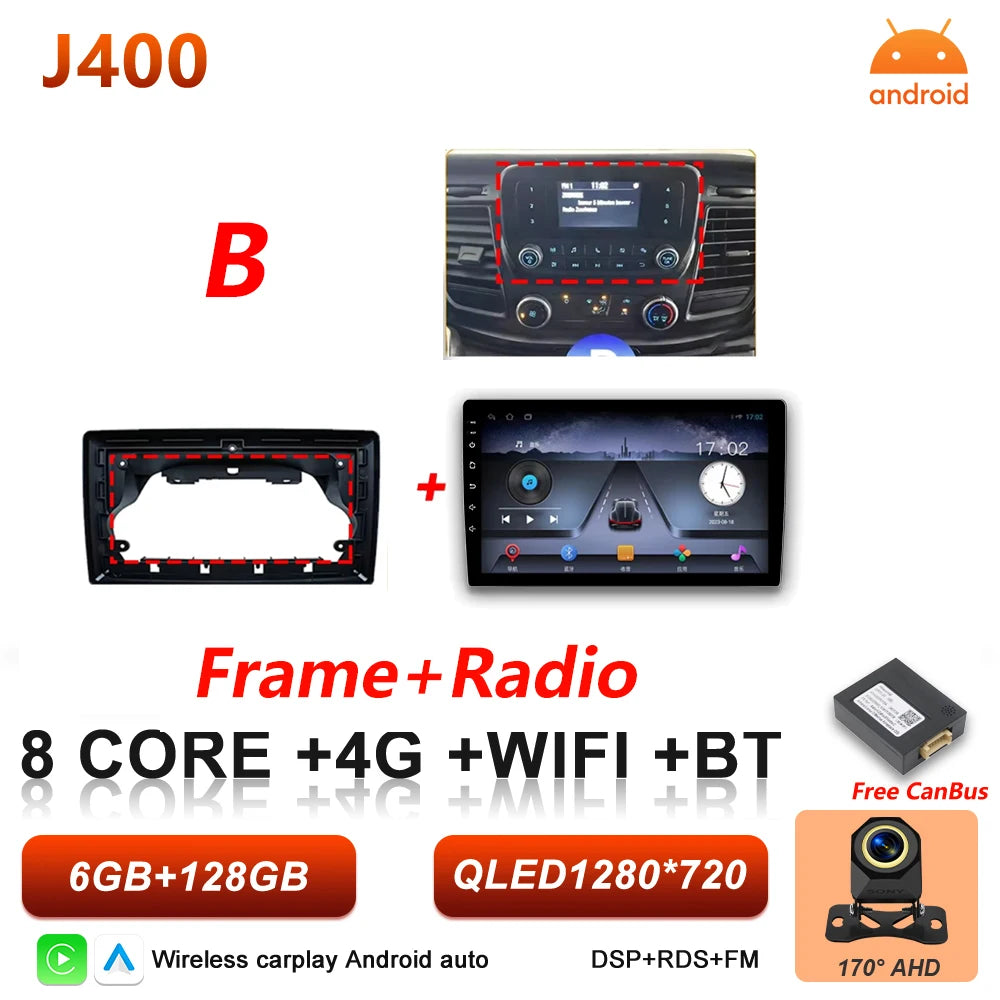 Android 16 Car Radio for Ford Transit Custom & V363 - Wireless CarPlay - image 7