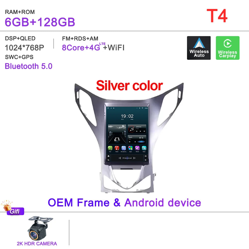 9.7" Android Car Multimedia Player GPS for Hyundai Azera - image 8