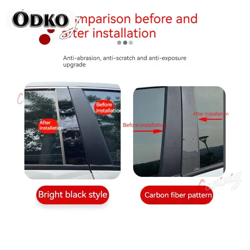 6pc Gloss Window Pillar Post Trim for BMW 1 Series E81 to E88 - view 5