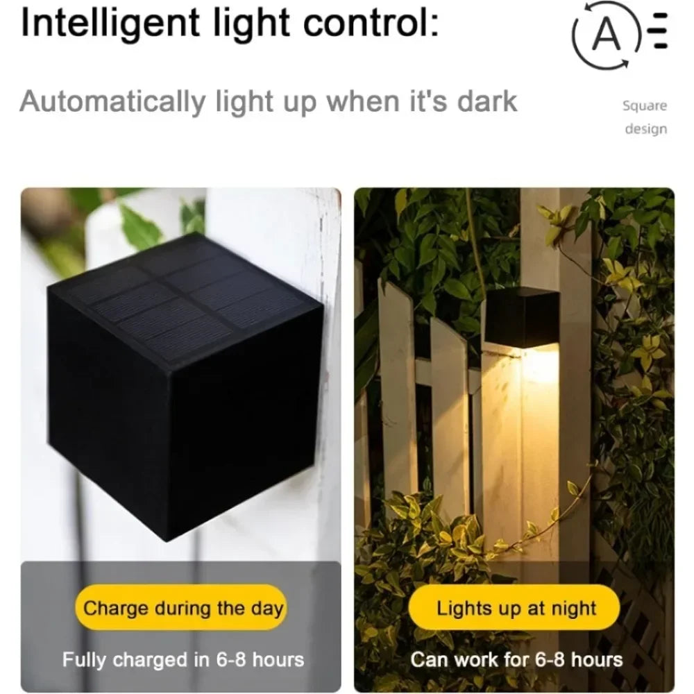 Wireless Solar Fence & Wall Lights – Waterproof
