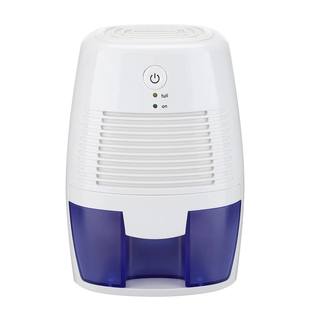Small portable dehumidifier for home, quiet bedroom damp remover with auto shut-off