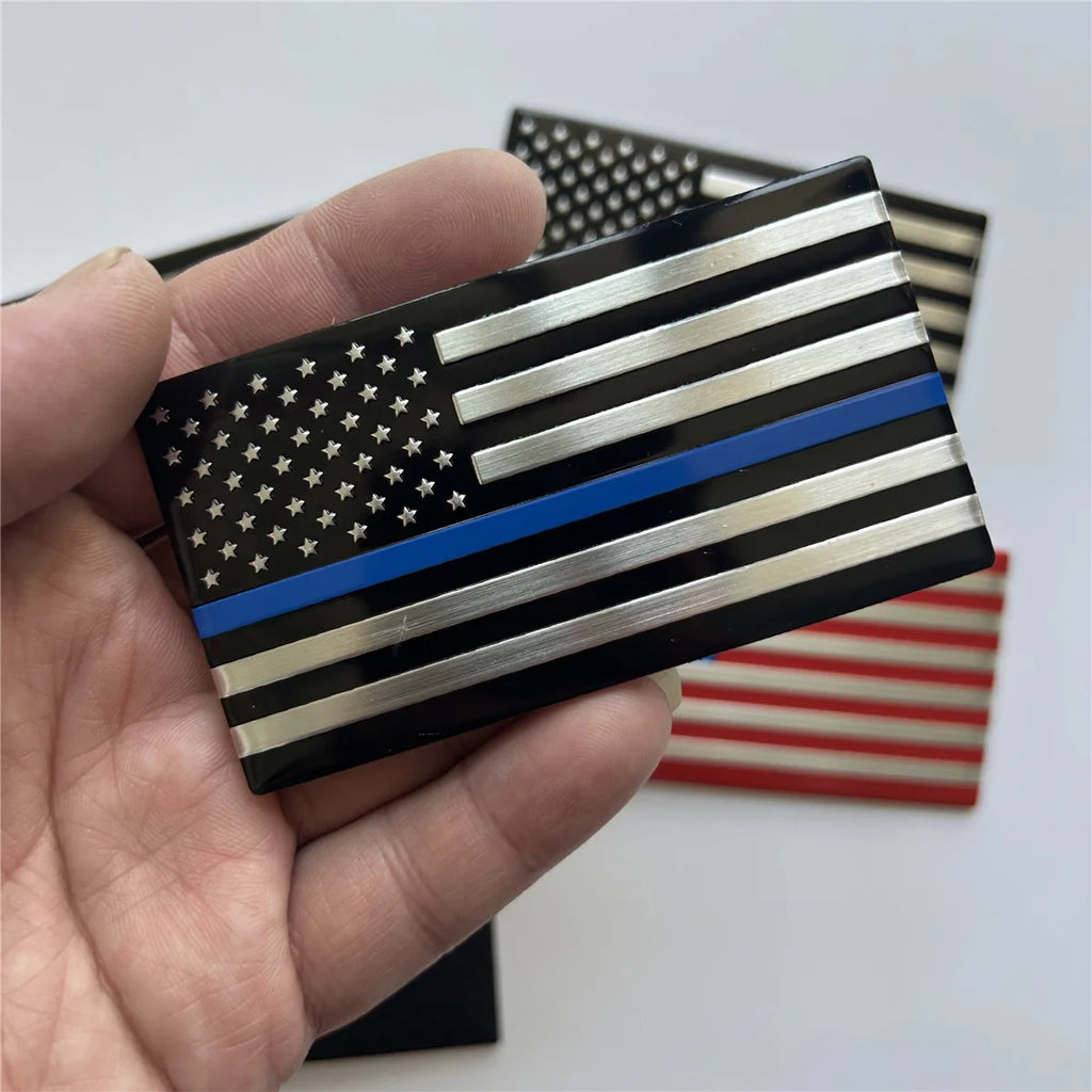 2pc USA Flag Metal Emblem Badge Decals for Cars, Motorcycles and Bikes - view 6