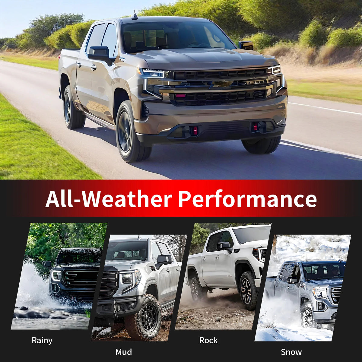 6PCS Mudguards for GMC Sierra 2019-2025 Accessories Front & Rear Mud Flaps Custom for GMC Sierra 1500, Anti-Scratch All Weather