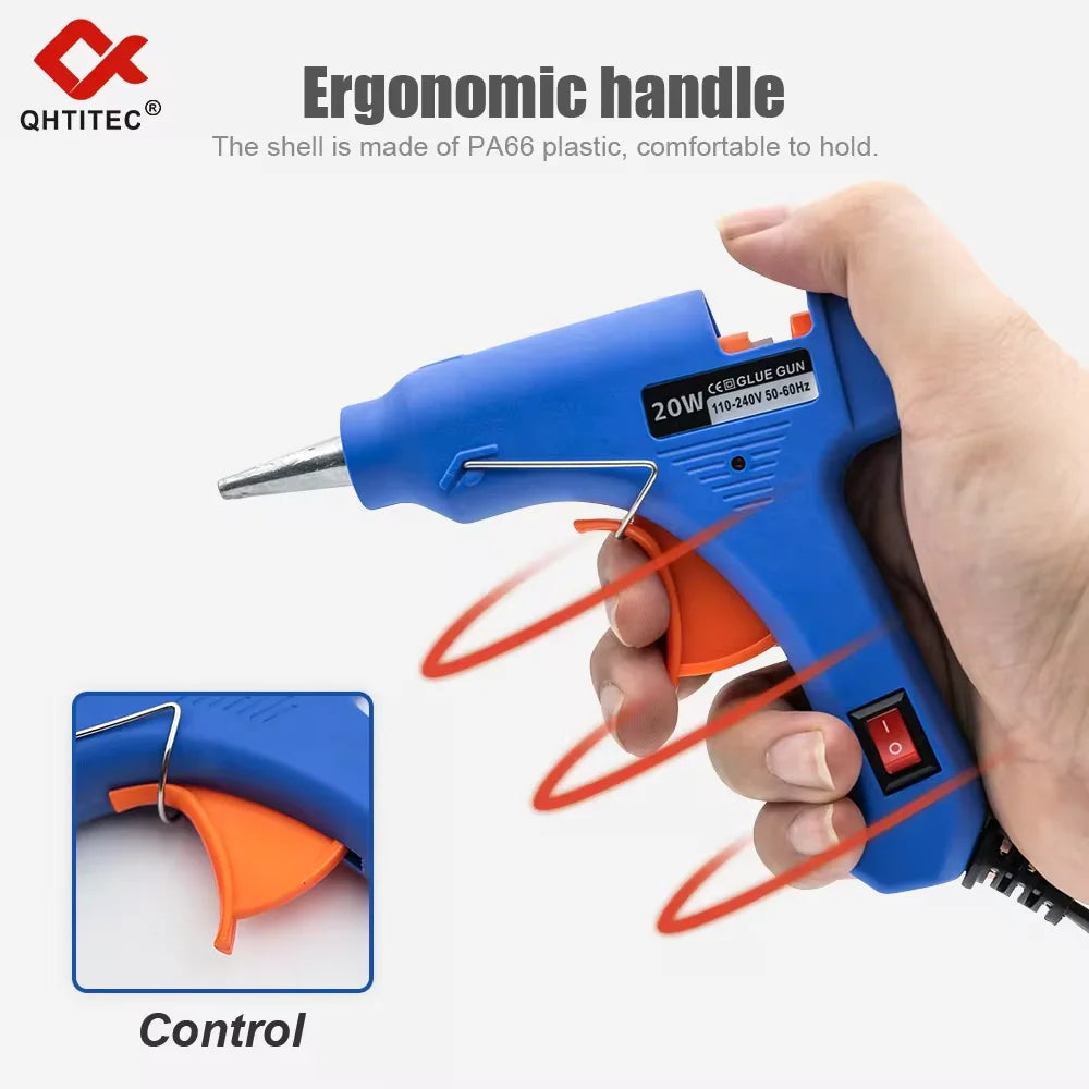 Mini Hot Melt Glue Gun 20W with 20x 7mm Glue Sticks DIY Repair Tool - image 5