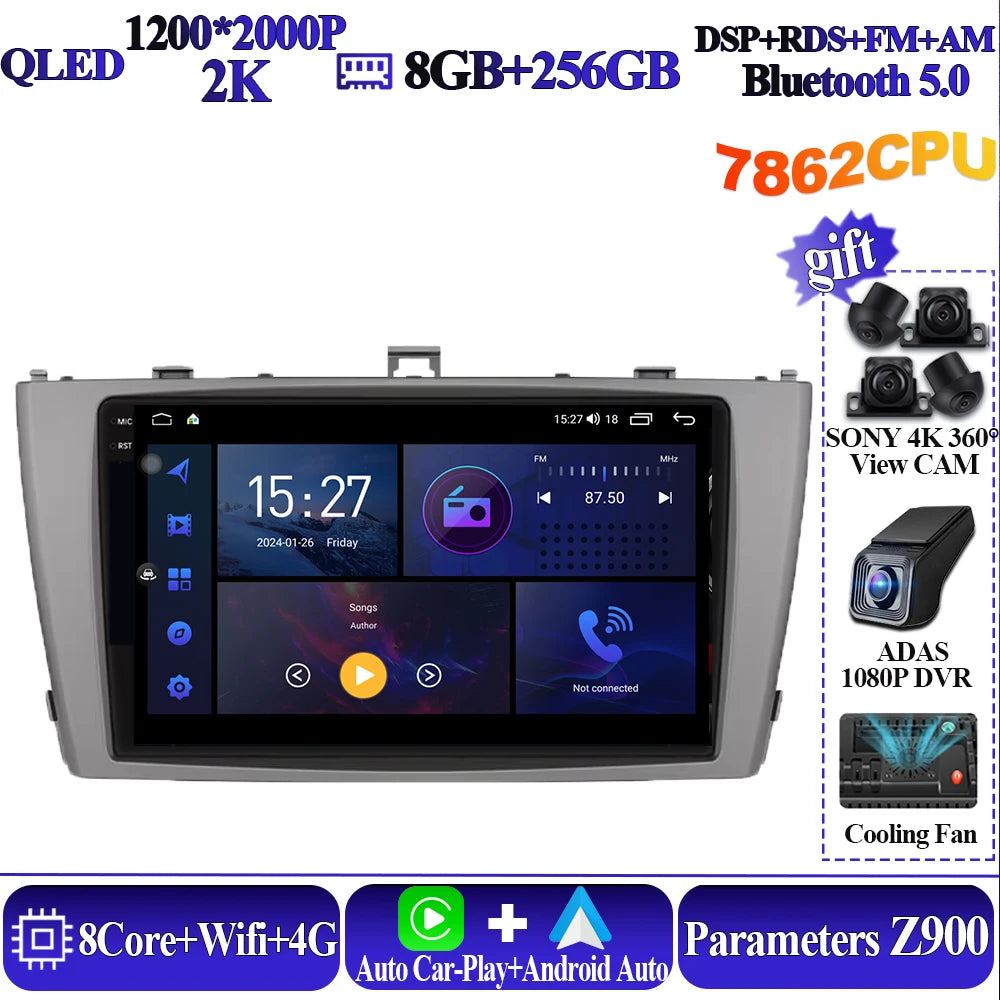 Toyota Avensis T27 9 Inch Android Car Stereo Wireless CarPlay - image 15