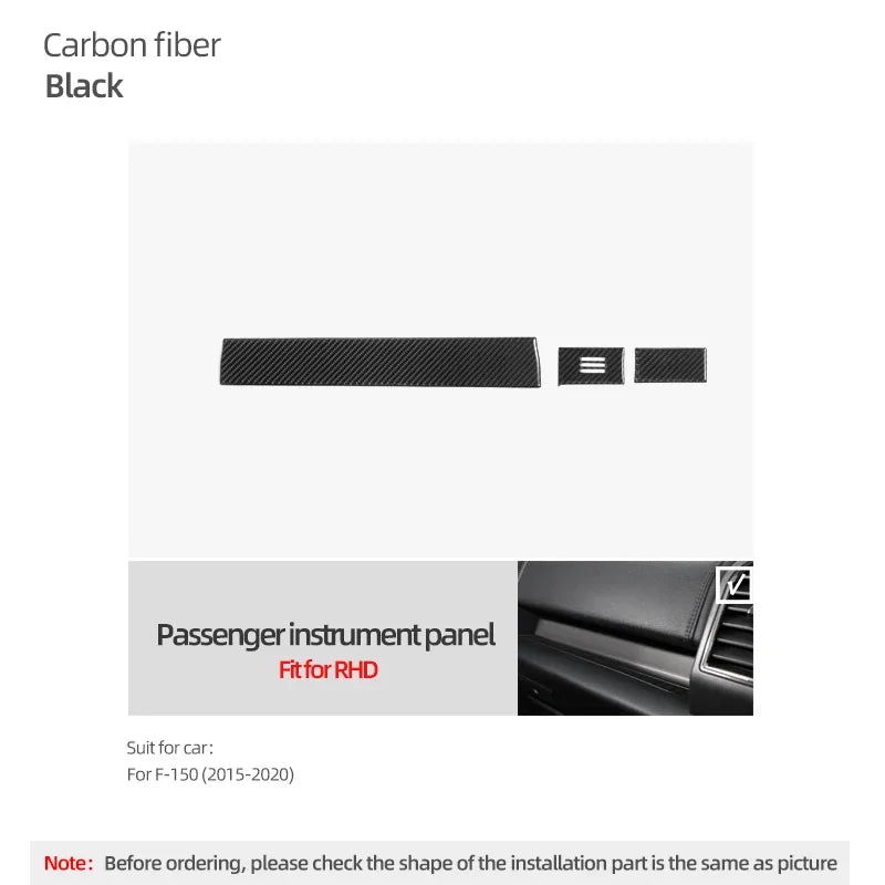 Carbon Fiber Dashboard Trim for Ford F-150 Raptor 2015-2020 - image 16
