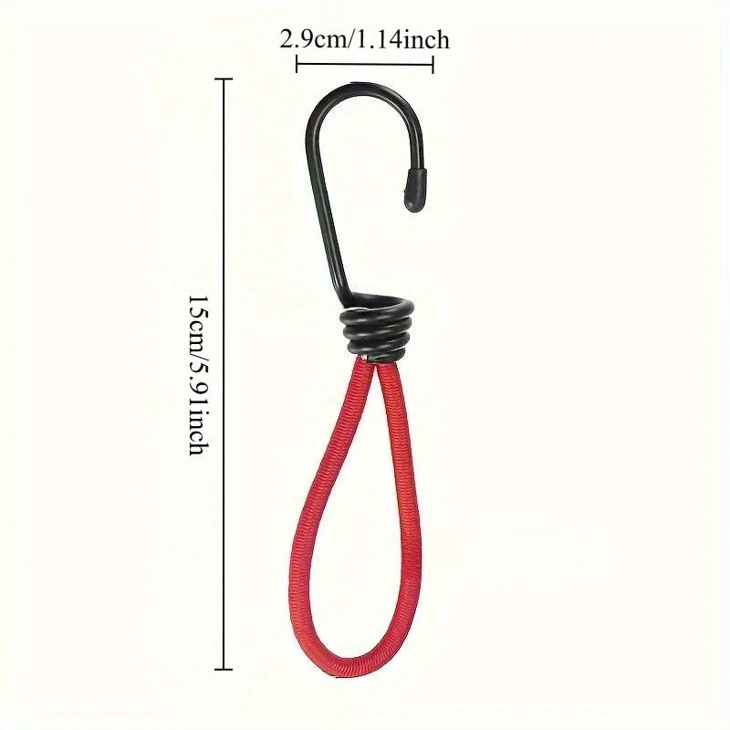 5-Piece Heavy-Duty Bungee Cords with Hooks – Tarp & Tent Tie-Down