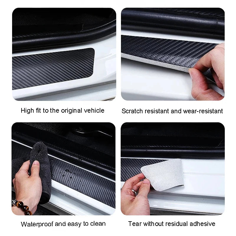 Carbon Fiber Door Sill Scuff Plates for Toyota (5 Pcs) - image 6