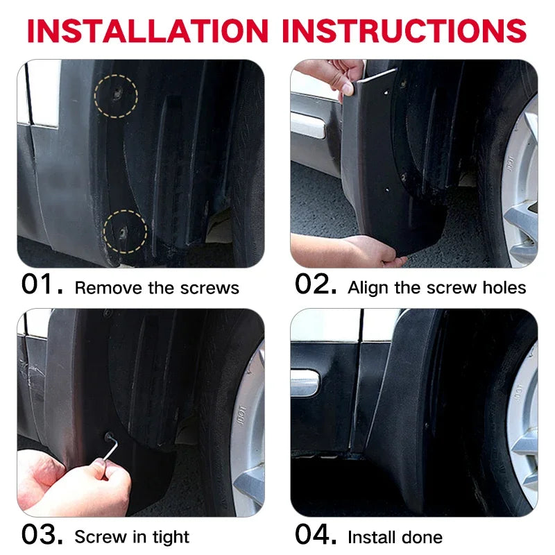 Mud Flaps For Ford F-150 F150 2021 2022 2023 2024 2025 F 150 Splash Guards Fender MudFlaps Front Rear Mudguards Car Accessories