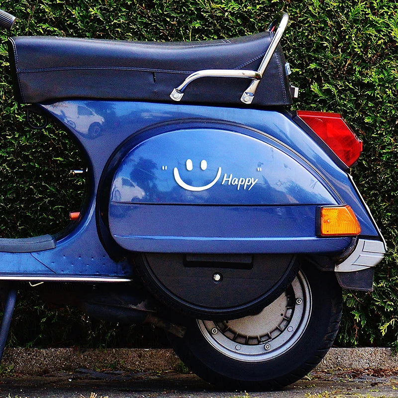 Smiling Face Motorcycle Vinyl Decals for Tank, Fender and Helmet - view 3