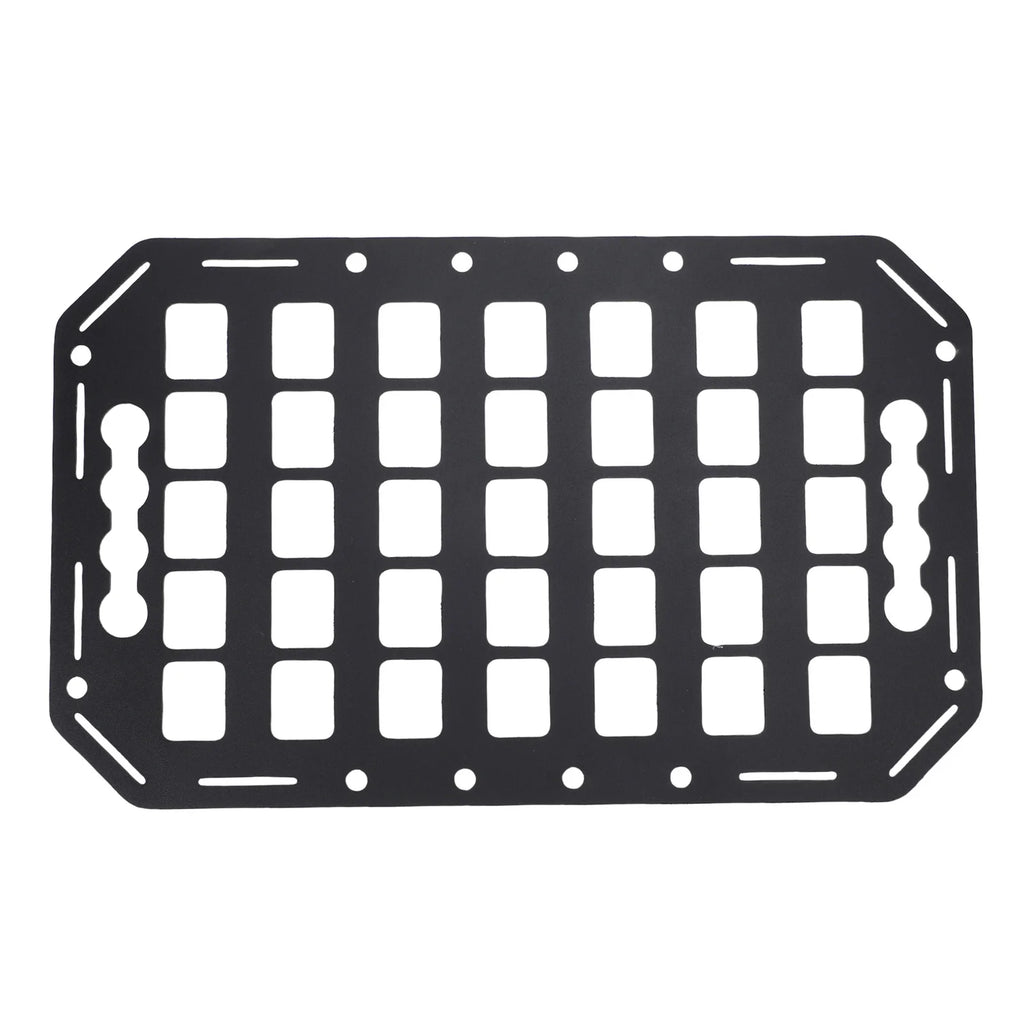 Truck Bed Molle Panel Rack 15x9.25x0.08in Aluminum Use with L Track Tool Cargo Storage Molle Panel for Cars SUVs Pickup Van RVs