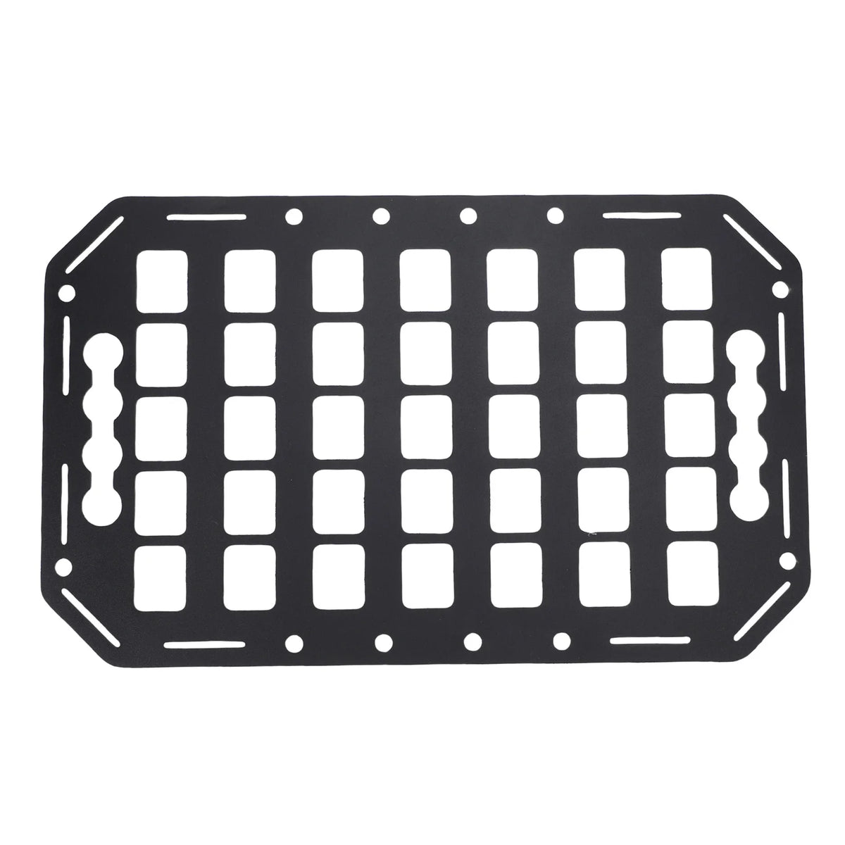 Truck Bed Molle Panel Rack 15x9.25x0.08in Aluminum Use with L Track Tool Cargo Storage Molle Panel for Cars SUVs Pickup Van RVs