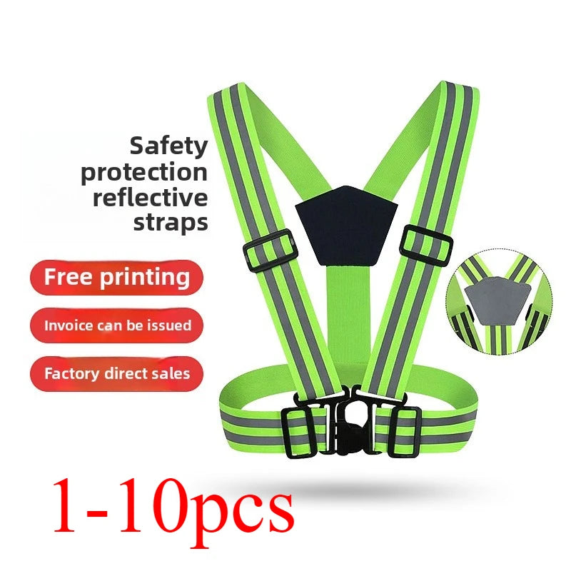 Reflective Safety Vest Backpack for Night Cycling & Running