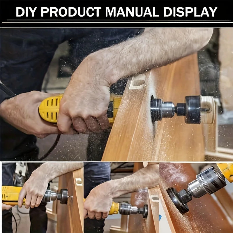 6-Piece Carbon Steel Hole Saw Kit – Wood, PVC & Plastic