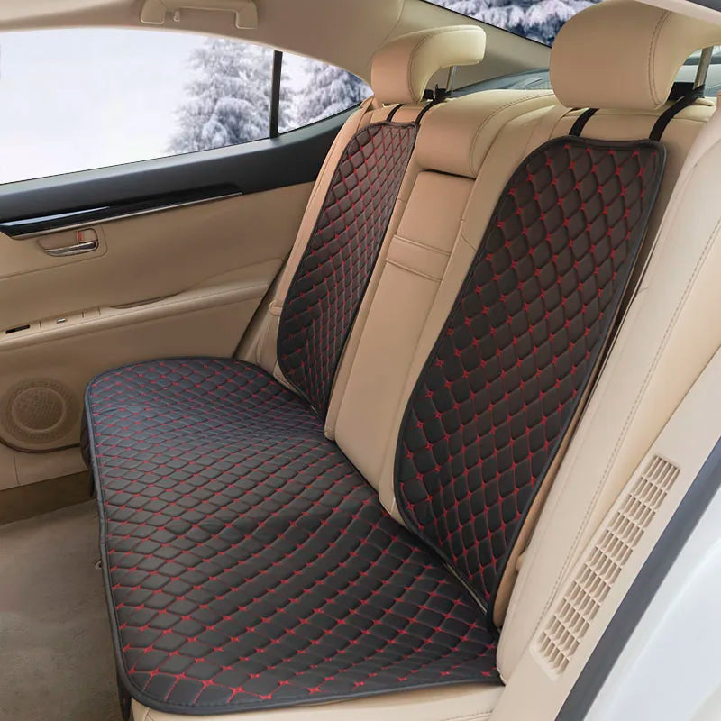 PU Leather Front or Rear Car Seat Cover with Contrast Line Trim