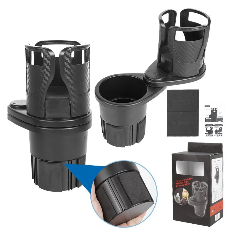 Car Mounted Cup Holder Rotating Car Double-Layer Storage Rack Cup Holder Center Console Beverage Rack