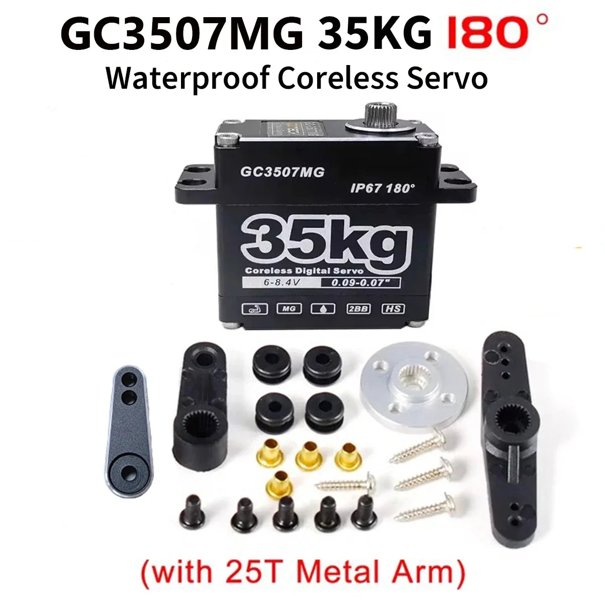 Heavy-Duty Waterproof RC Servo Motor 25kg, 35kg, 45kg - image 15