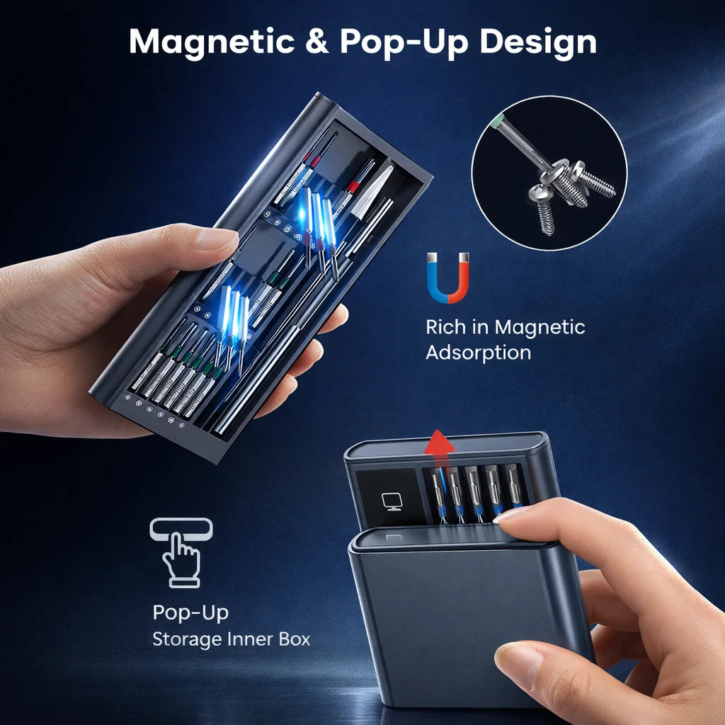 36-Bit S2 Precision Screwdriver Set – Magnetic Repair Kit