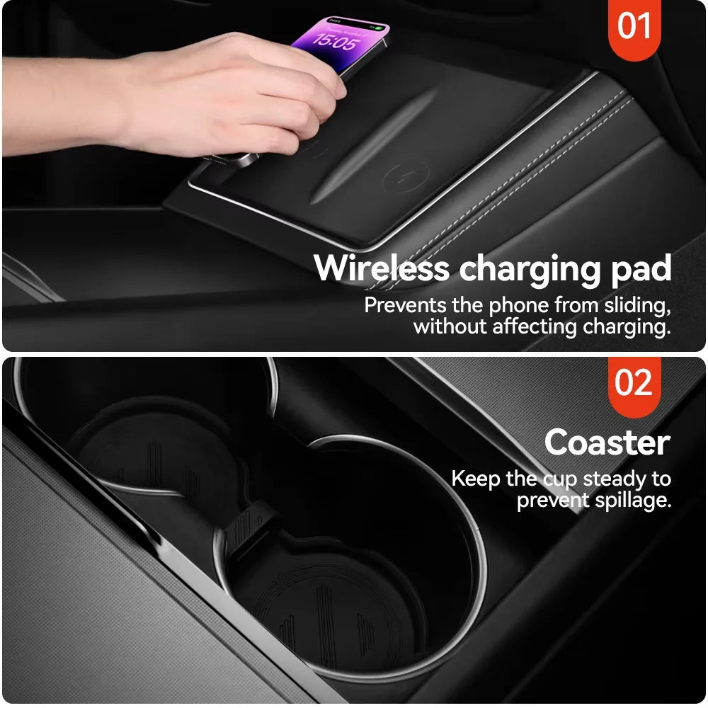Center Console Hidden Storage Box for Tesla Model 3 and Model Y
