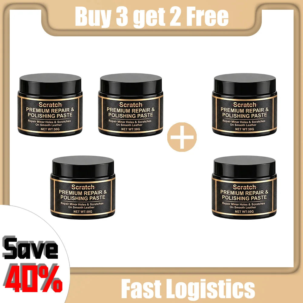 Leather Repair & Polishing Paste for Car Seats, Sofas & Furniture