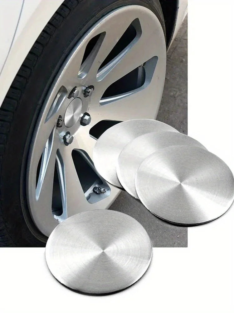 Solid Color Wheel Center Hub Caps, 4-Piece Set