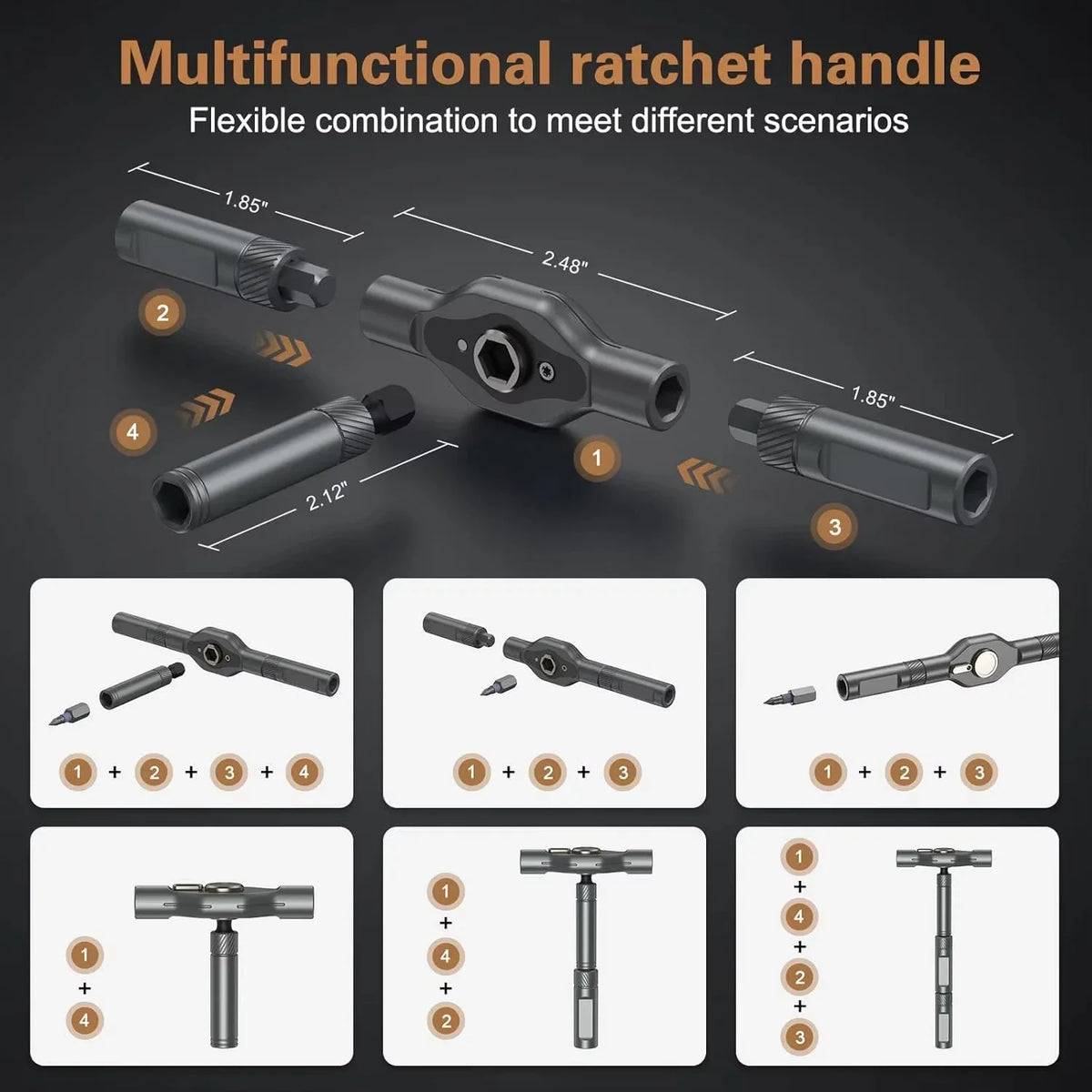24-in-1 Ratchet Screwdriver Set | Magnetic Multi-Bit Tool Kit | Precision Hand Tools for DIY & Household Repair