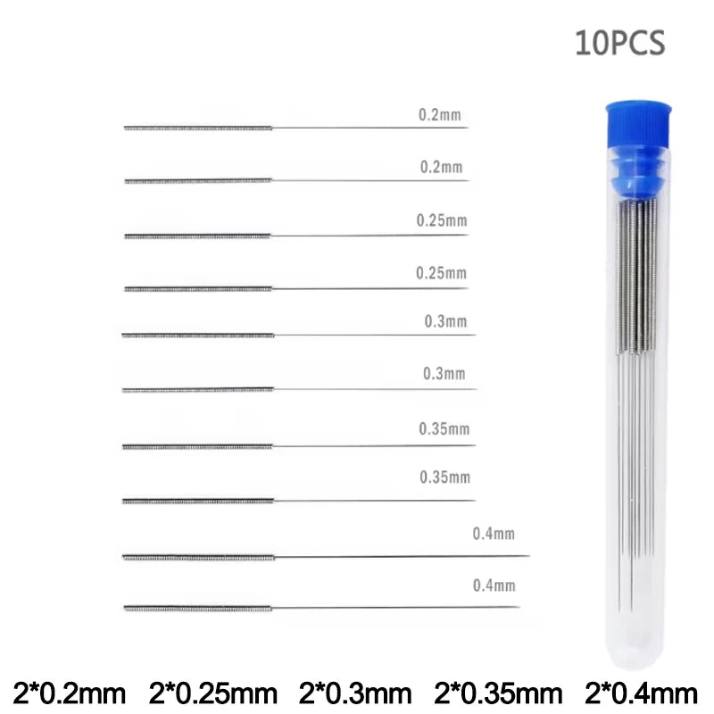 Nozzle Cleaning Needle Kit 0.2-0.4mm Stainless Steel for 3D Printers