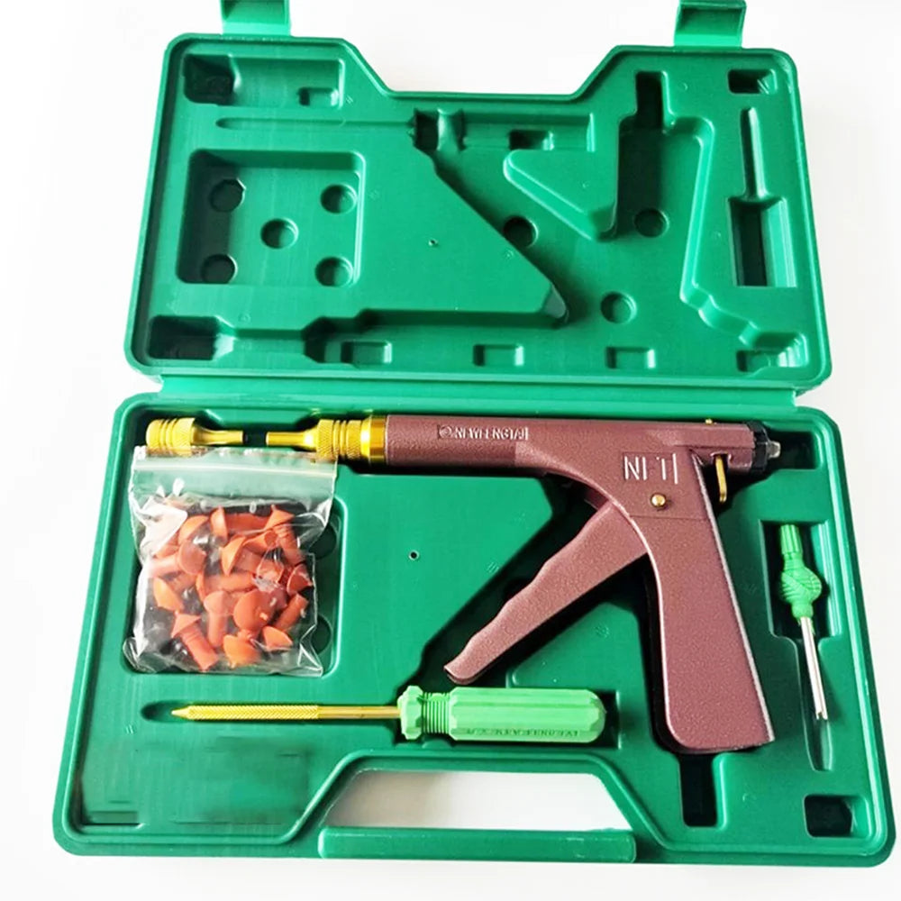 Heavy Duty Tubeless Tire Repair Kit with Plug Gun for Car Motorcycle - image 2