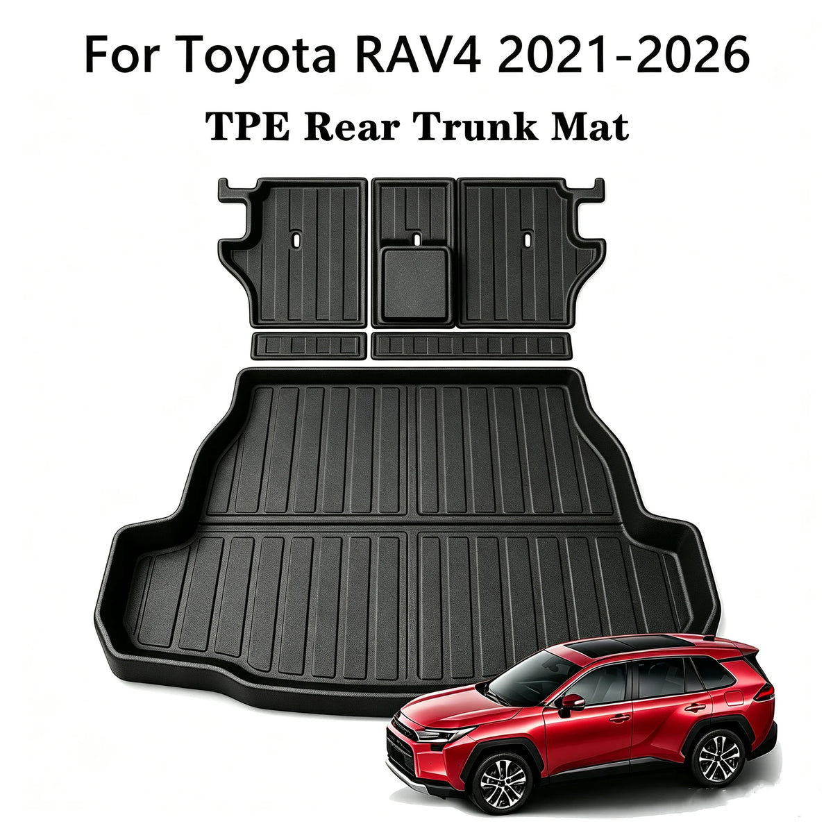 Trunk Cargo Mat and Seat Back Cover for Toyota RAV4 2021-2026