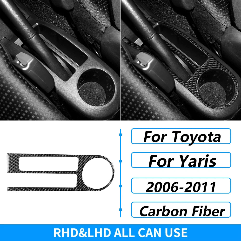 Carbon Fiber Gear Shift Panel Cover Trim for Toyota Yaris 2006-2011 - image 52