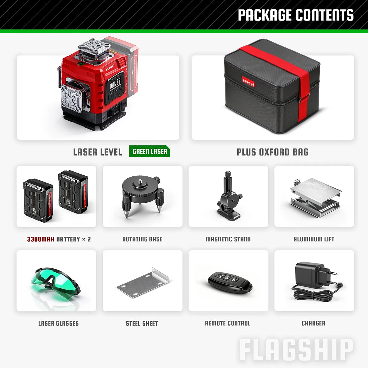 4D 360 Self Leveling Cross Line Laser Level with Tripod