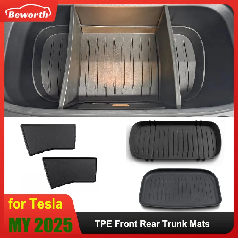 Tesla Model Y 2025 Front Trunk Liner & Organizer, Waterproof TPE