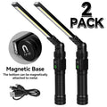 Magnetic Work Light All Aluminum and 1500 High Lumens Rechargeable LED Work Light 7 Mode and 360° Rotation Mechanic Light Recha