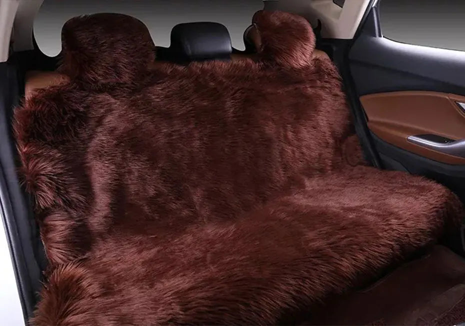 Faux Fur Plush Car Seat Cover, Universal Fit