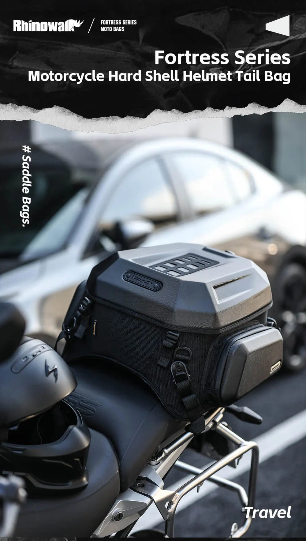 Rhinowalk 23-35L Hardshell Waterproof Motorcycle Tail Box - image 7