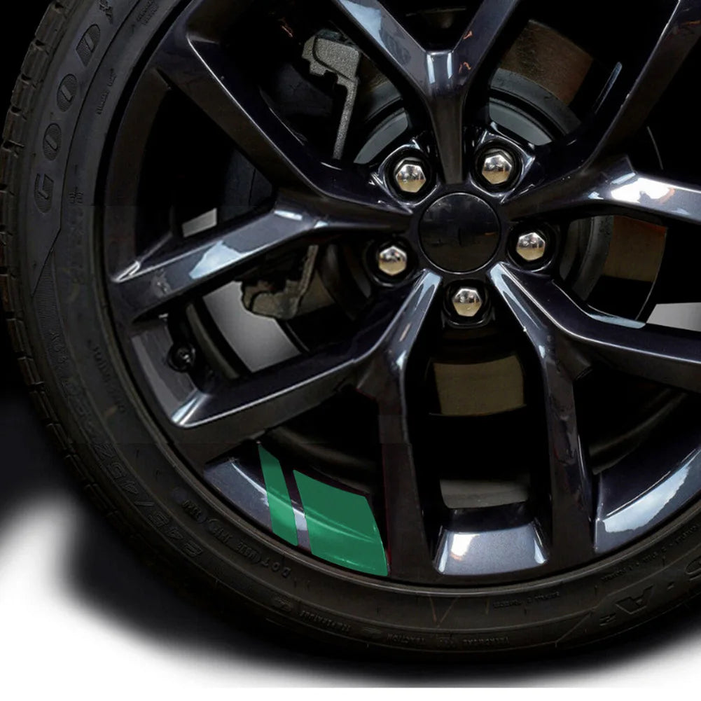Reflective Car Rim Stickers - 6 Pack for Jeep & Dodge - image 12