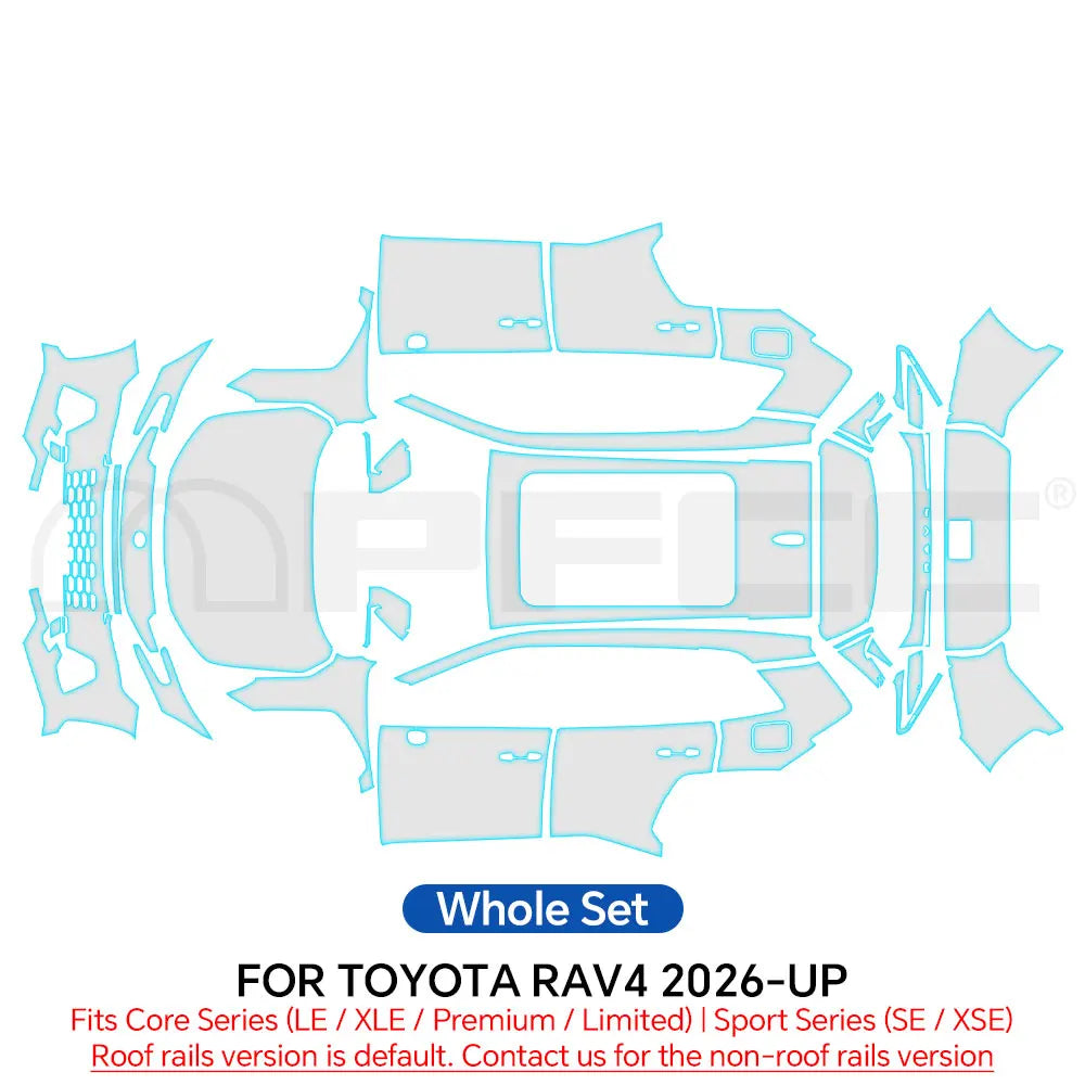 TPU Paint Protection Film Compatible with Toyota RAV4 2026-2027