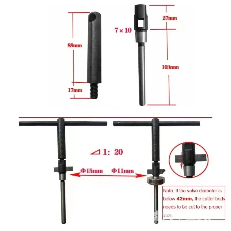 Adjustable Hard Alloy Reamer Handle for Valve Seat Repair Tool - image 3