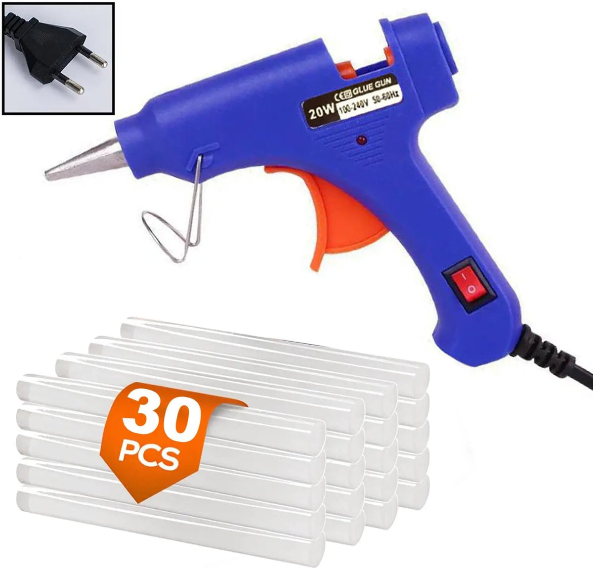Hot Glue Gun Kit with Glue Sticks Fast Preheating High Temp for Crafts and Home Repairs