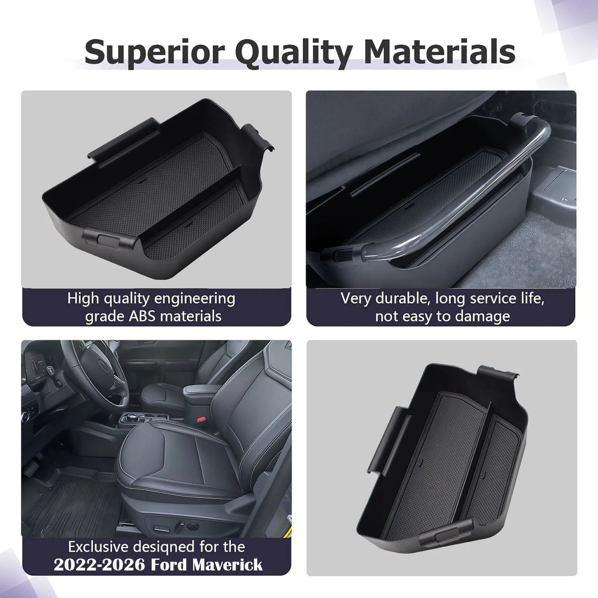 Under Seat Storage Tray for Ford Maverick 2022-2026 Manual Seats