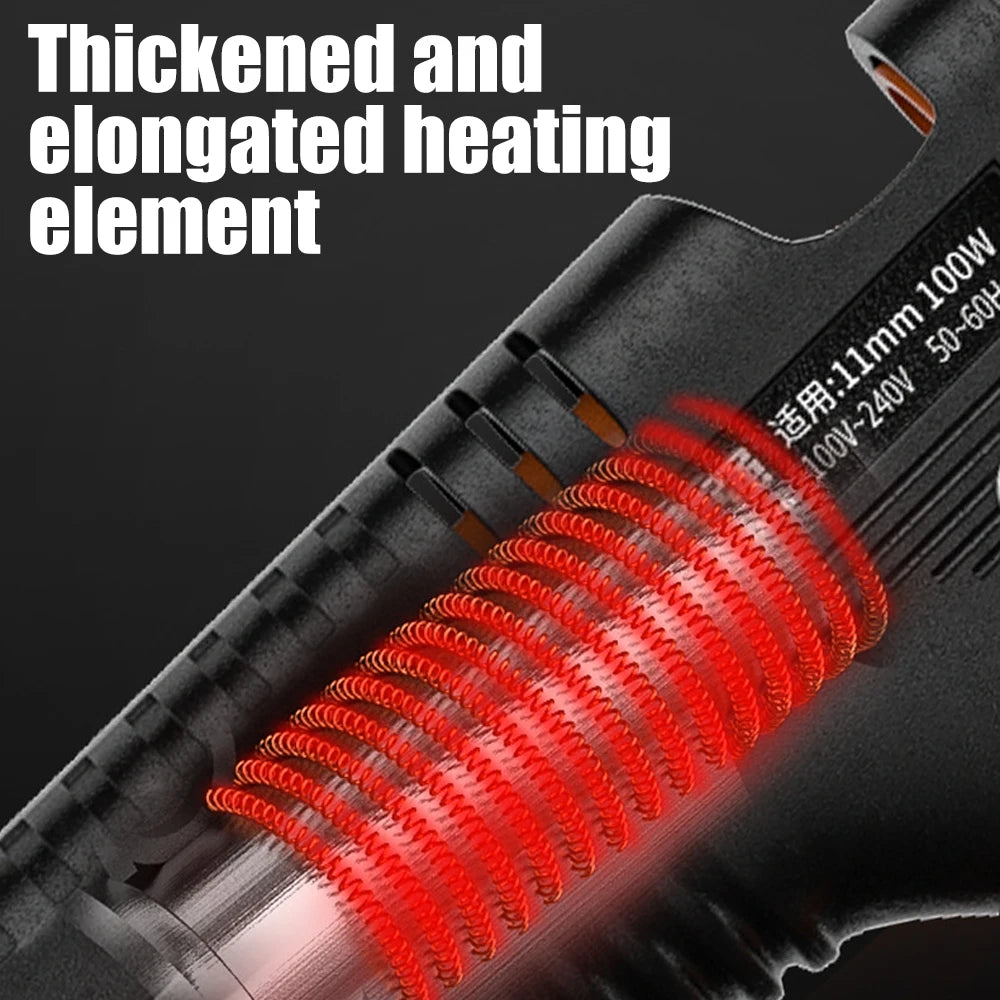 Hot Melt Glue Gun 110V/220V with Switch for 11mm Glue Stick Indusrial Adhesive Hot Gun Electric Heat Temperature Gun Repair Tool
