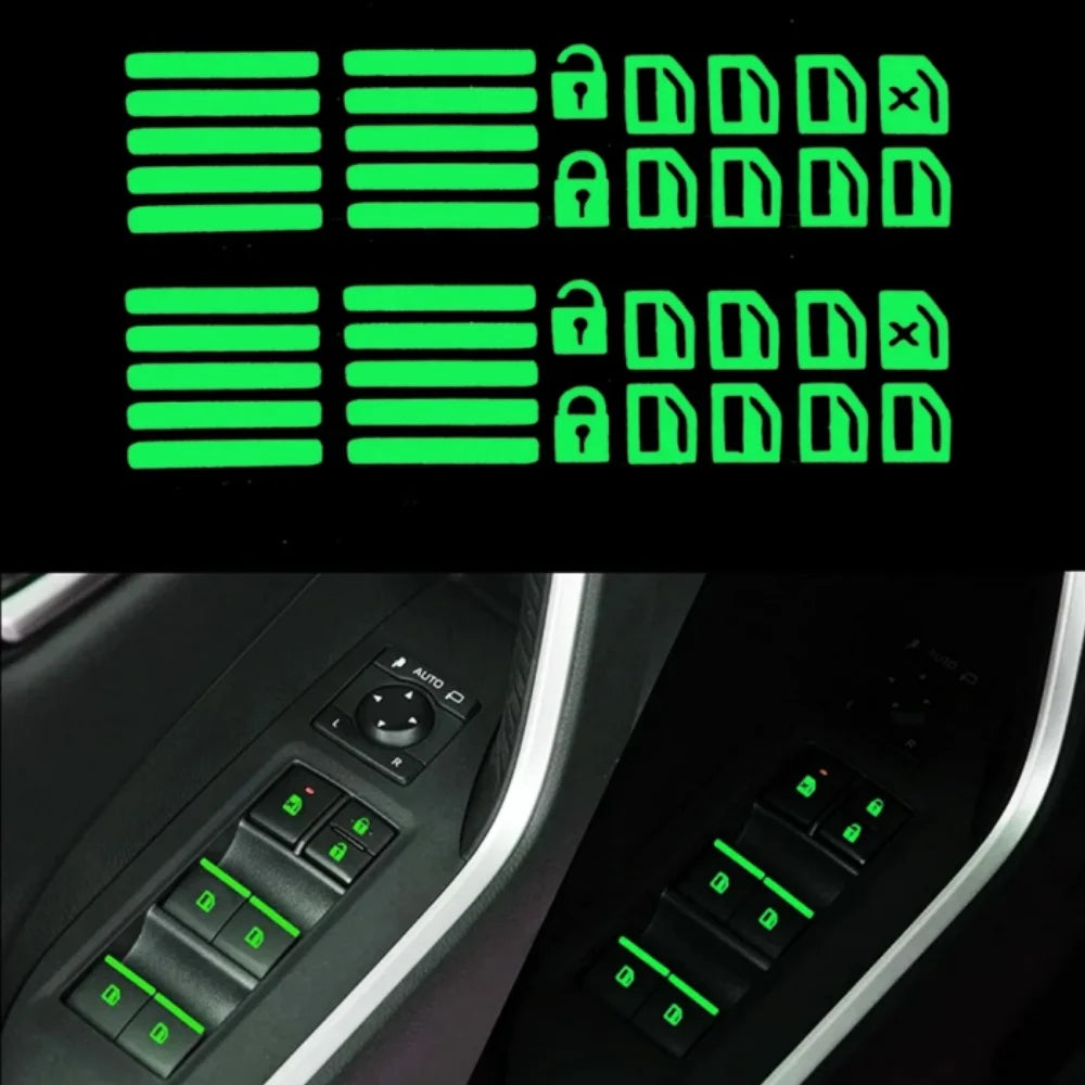 Luminous Window Lift Button Stickers for Toyota Models - view 4