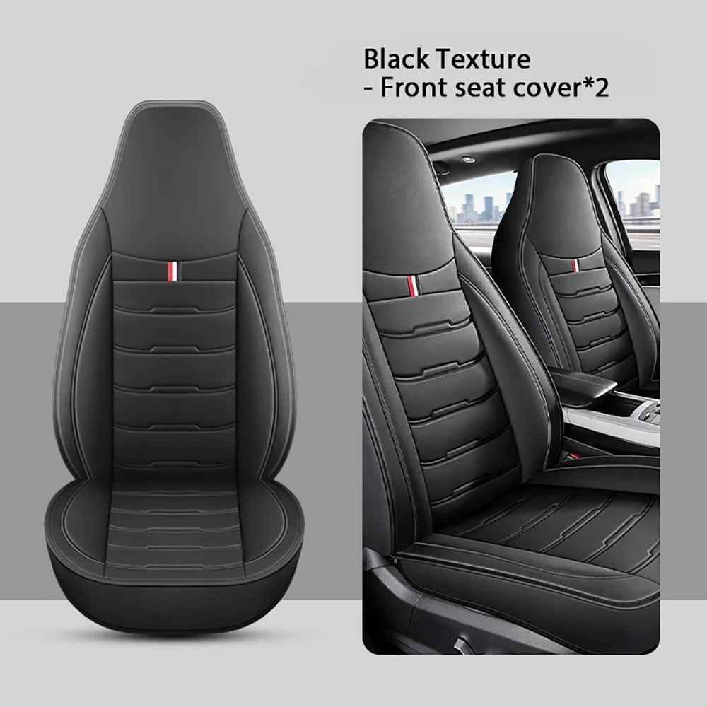 Universal 5-Seater Car Seat Cover with Integrated Headrest Cover Breathable Cushion