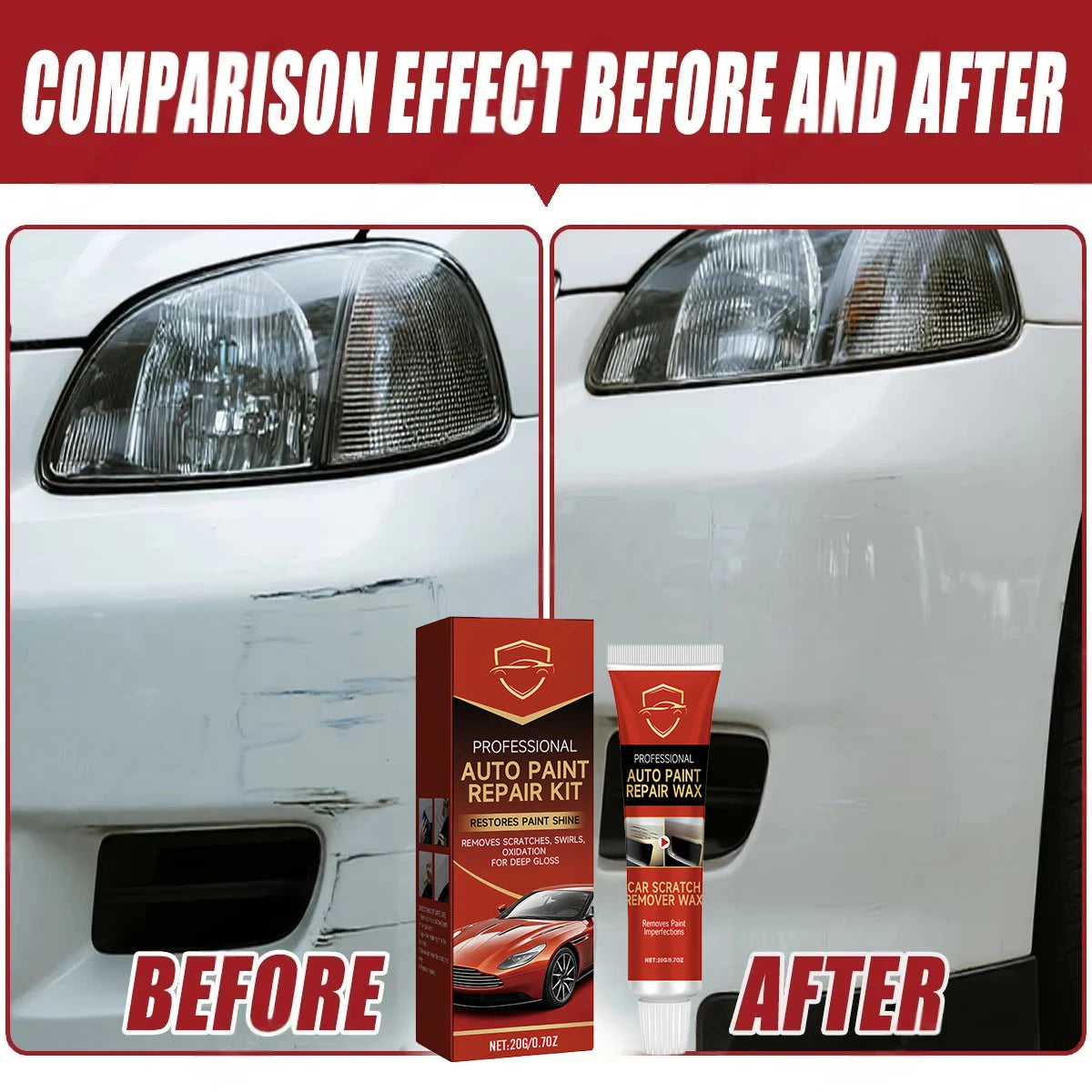 Car Paint Scratch Repair Cream and Renewal Paste Kit