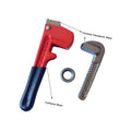 【6" Heavy-Duty Pipe Wrench】Adjustable Chromium-Vanadium Plumber Wrench – Floating Hook Jaw I-Beam Handle Red